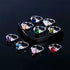 Women&#39;s Jewelry 925 Sterling Silver Rings White Pink Light Blue Champagne Zircon Oval Wedding Ring