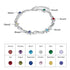 JewelOra Personalized Name Engraving Infinity Bracelet Customized 2-7 Inlaid Birthstone Flower Bracelets for Women Mothers Gifts