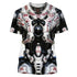 Camiseta 3d para homens moda hip hop gola redonda manga curta tops abstratos