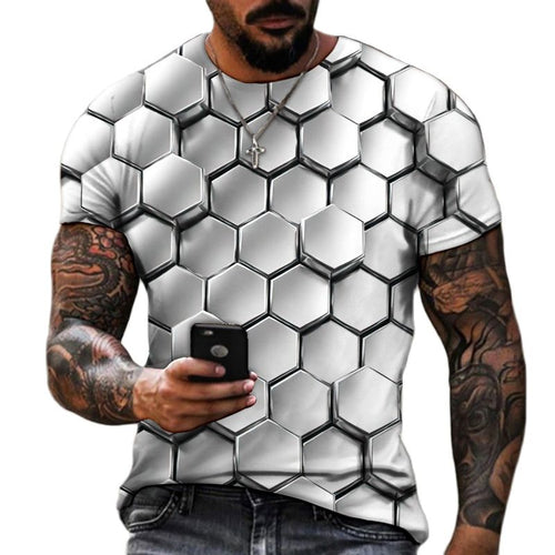 3d T Shirt For Men Fashion Hip Hop O-neck Short Sleeve Tops Abstract