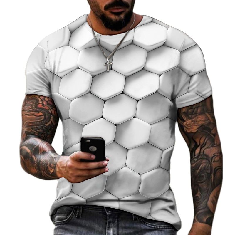 3d T Shirt For Men Fashion Hip Hop O-neck Short Sleeve Tops Abstract