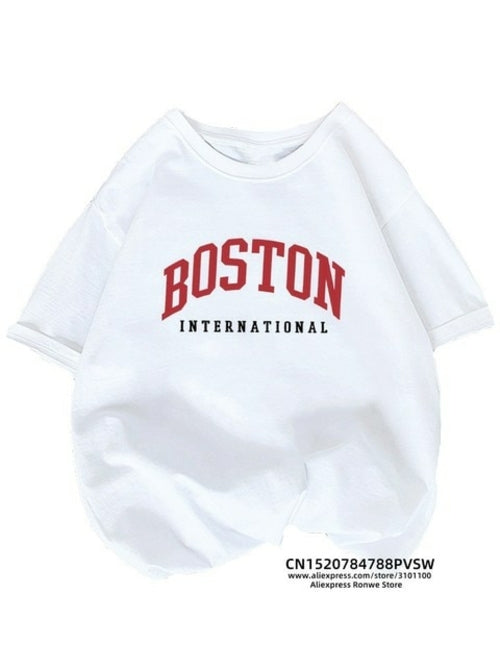 Brooklyn New York Women T Shirt Girl Graphic Printed Fashion Harajuku