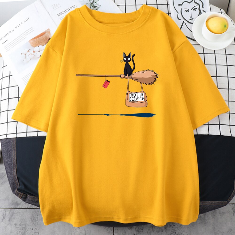 Cute Cat Not In Service Comics Printing Women Soft Cartoons Soft