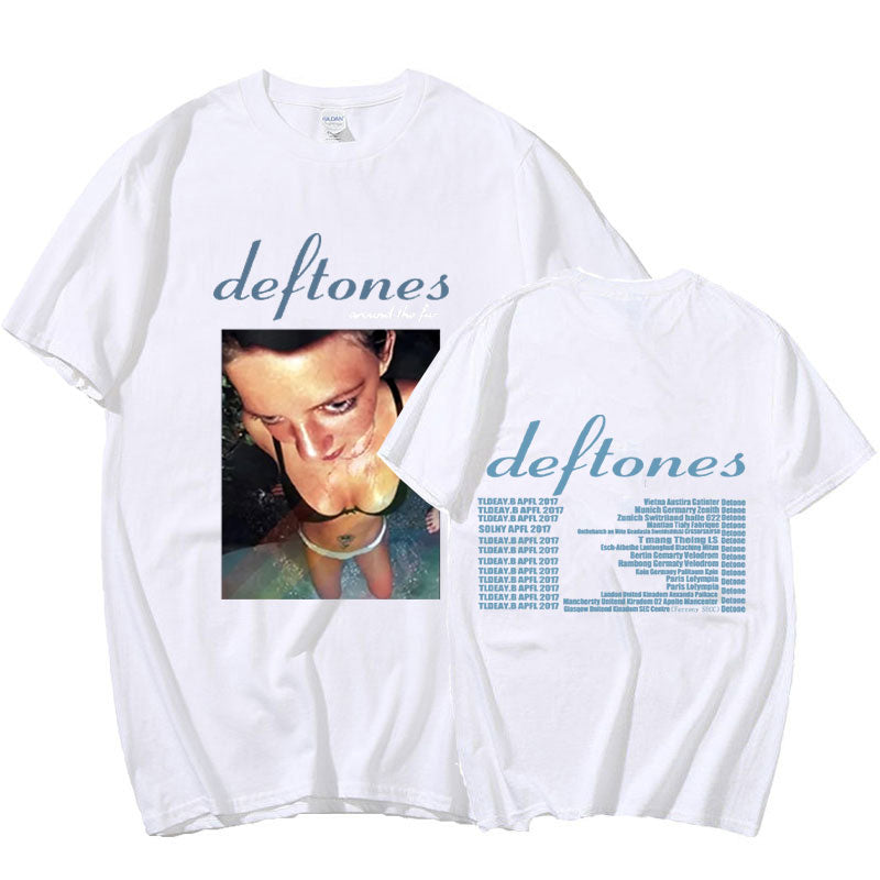 Deftones Around The Fur Tour Band Concert T-shirt Punk Hippie T-shirts