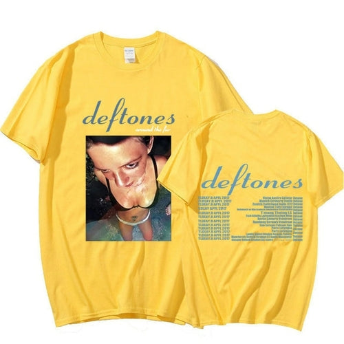 Deftones Around The Fur Tour Band Concert T-shirt Punk Hippie T-shirts