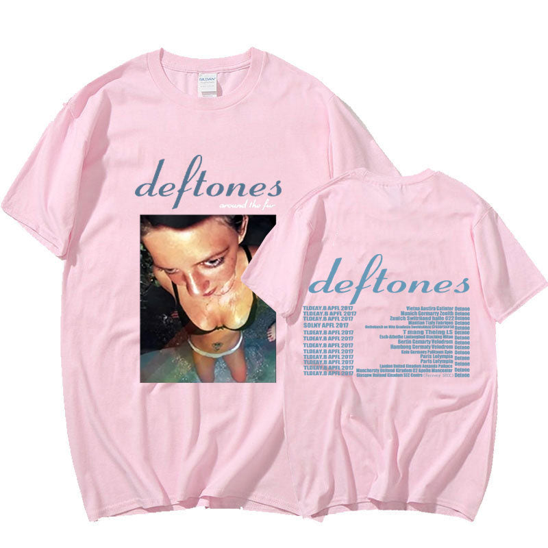 Deftones Around The Fur Tour Band Concert T-shirt Punk Hippie T-shirts