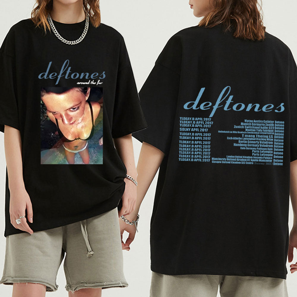 Deftones Around The Fur Tour Band Concert T-shirt Punk Hippie T-shirts