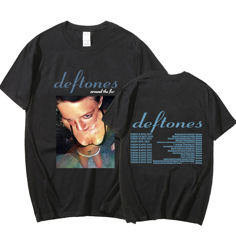 Deftones Around The Fur Tour Band Concert T-shirt Punk Hippie T-shirts
