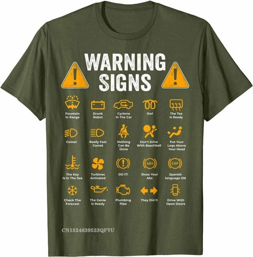 Funny Driving Warning Signs 101 Auto Mechanic Gift Driver T Shirt