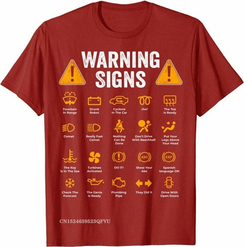 Funny Driving Warning Signs 101 Auto Mechanic Gift Driver T Shirt