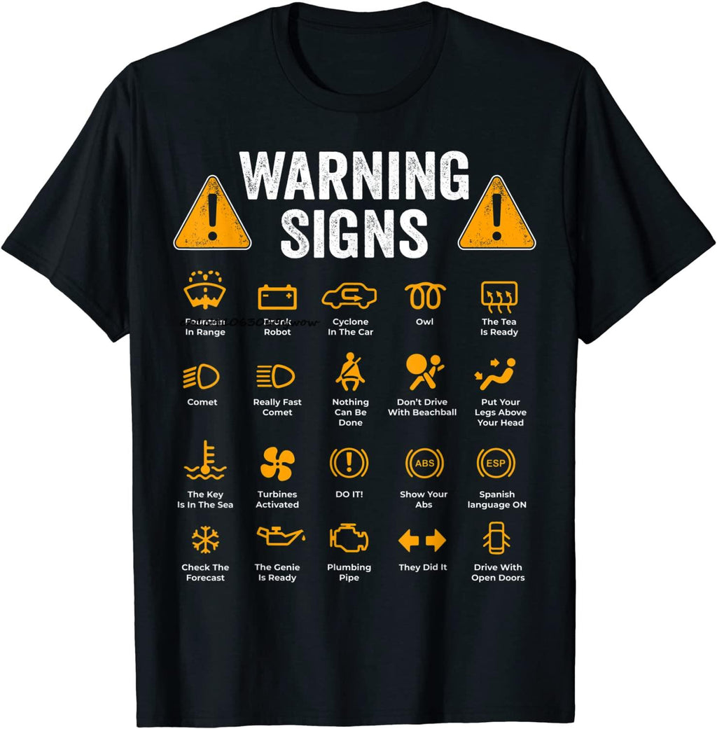 Funny Driving Warning Signs 101 Auto Mechanic Gift Driver T Shirt