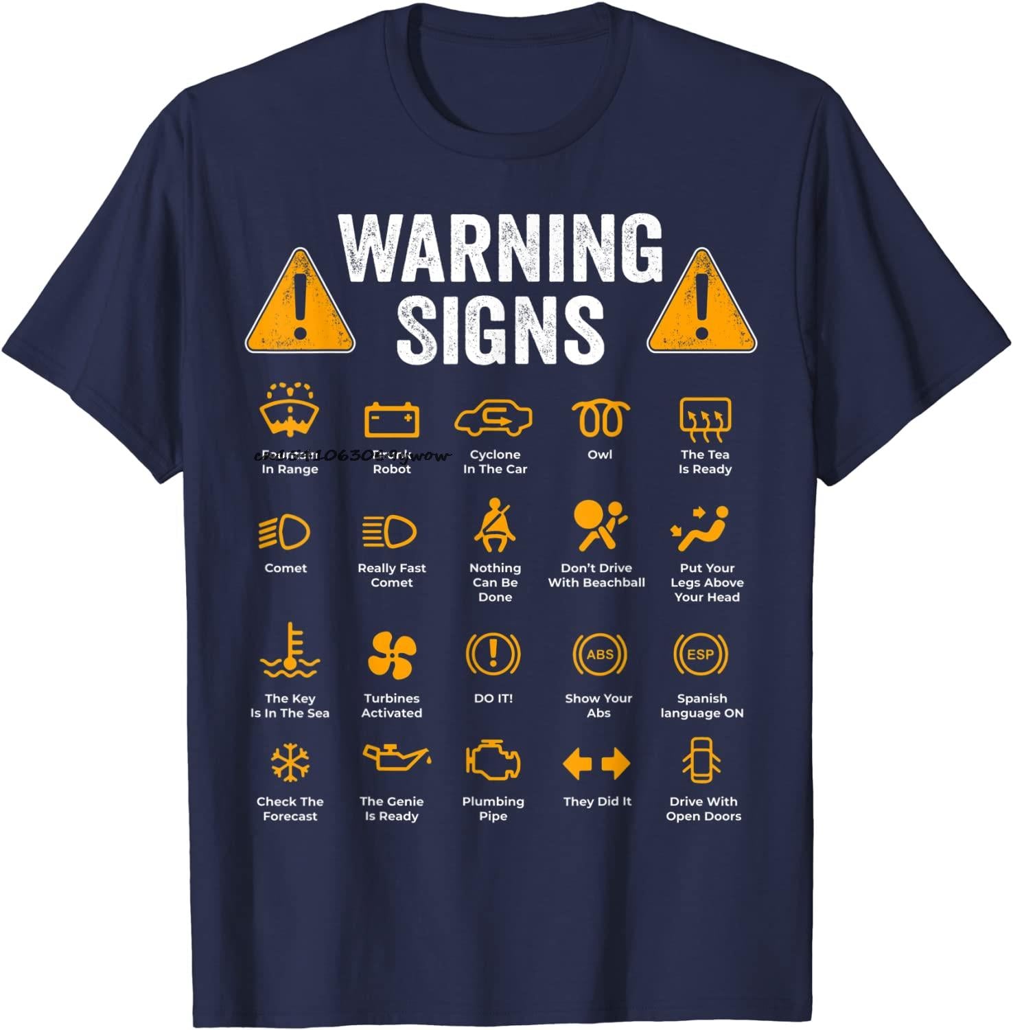 Funny Driving Warning Signs 101 Auto Mechanic Gift Driver T Shirt