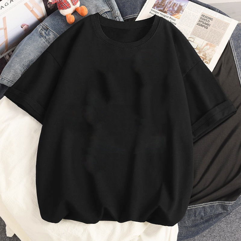 Goth Short Sleeve Women's T shirt Oversized Letters Demon Print Punk