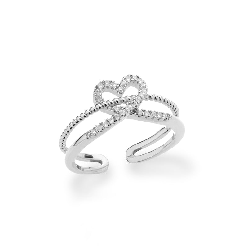 Heart Rings For Women Stainless Steel Gold Silver Color Heart Wedding Couple Rings Aesthetic Jewelry Anniversary Bague Femme