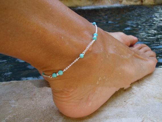 Aliexpress Butterfly Pendant Anklets Foot Chain Summer Yoga Beach Leg Bracelet Handmade Anklet Rose Gold Silver Color Jewelry