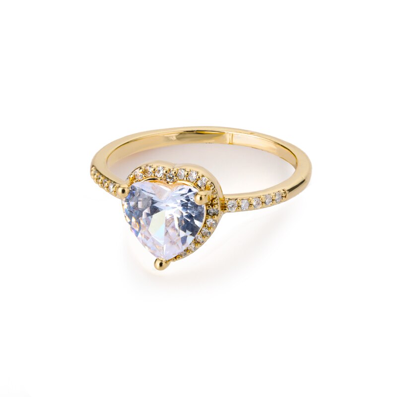 Heart Rings For Women Stainless Steel Gold Silver Color Heart Wedding Couple Rings Aesthetic Jewelry Anniversary Bague Femme