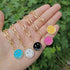 Cute Smiley Face Pendant Necklace for Women Vintage Round Pin Link Chain Choker Necklace Accessories Jewelry Collin BFF Mujer