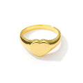Heart Rings For Women Stainless Steel Gold Silver Color Heart Wedding Couple Rings Aesthetic Jewelry Anniversary Bague Femme