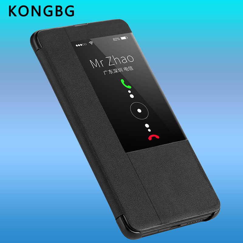 KONGBG Luxury Flip Case For Huawei Mate 20 Pro Leather Smart View Flip Cover 360 Full Cover For Huawei Mate20 Mate 20 Cases