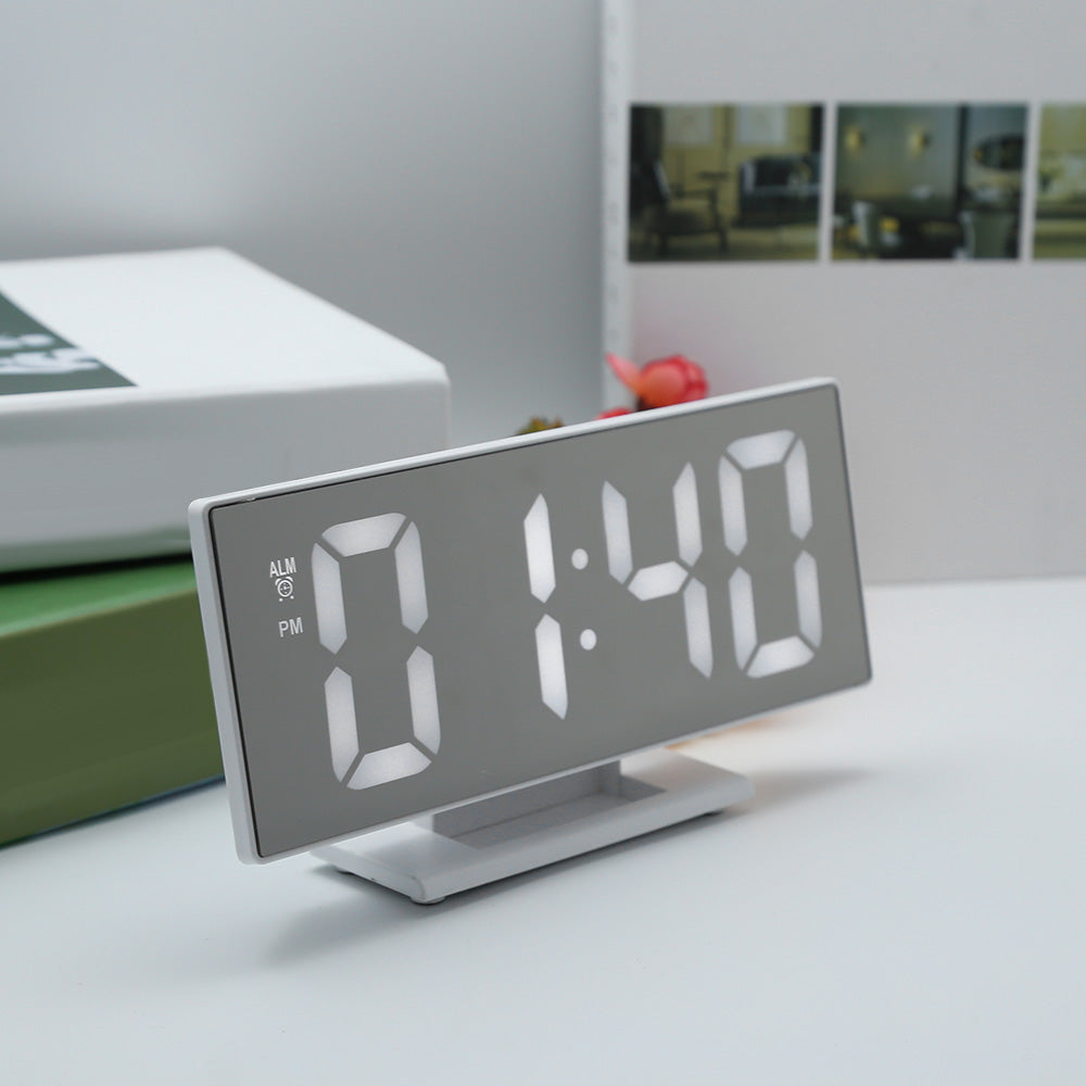 New Upgrate Digital Alarm Clock LED Mirror Clock Multifunction Snooze Display Time Night Led Table Desktop reloj despertador