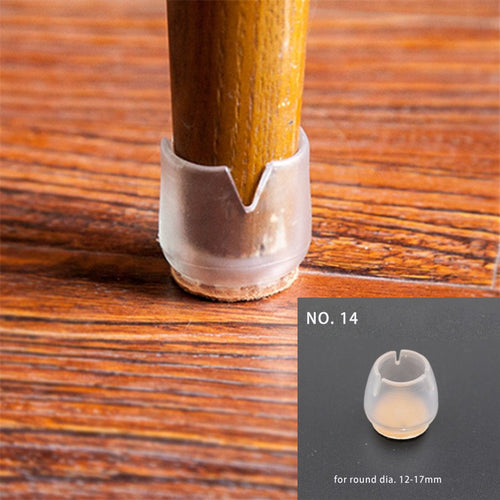 4pc Small Non-slip Round Home Chair Leg Foot Protect Felt Pad Furniture Table Sofa Base Cap Cover Floor Protection Silence NO.14
