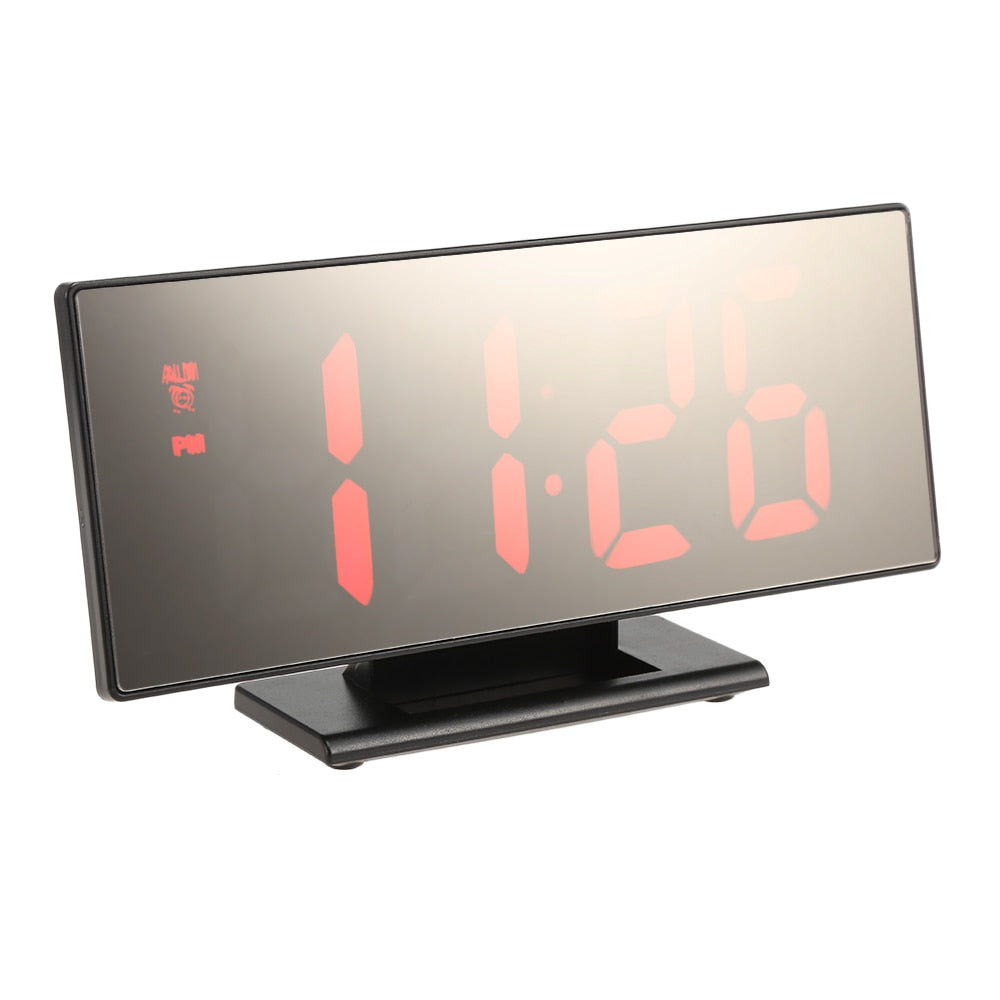 New Upgrate Digital Alarm Clock LED Mirror Clock Multifunction Snooze Display Time Night Led Table Desktop reloj despertador