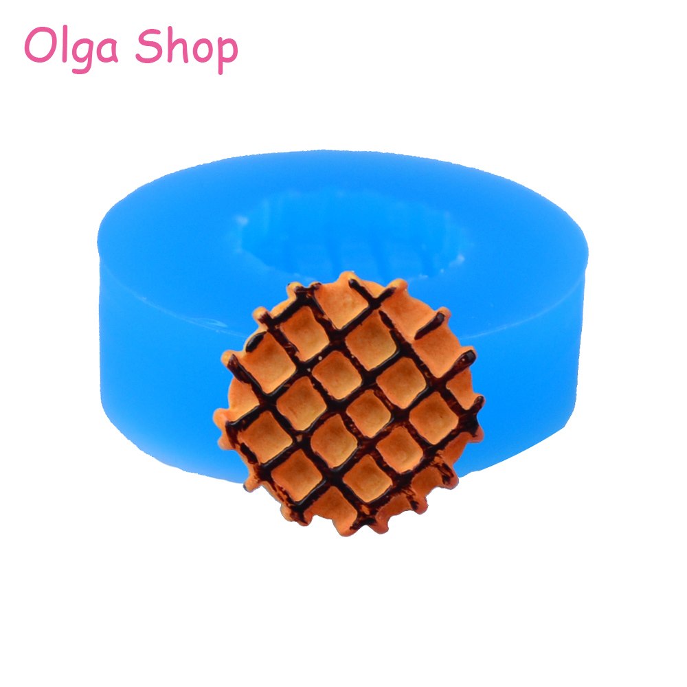 QYL157 15.2mm Round Waffer Cookie Silicone Mold - for Cake Decoration Biscuit Candy Chocolate Resin Charm Jewelry Pendant