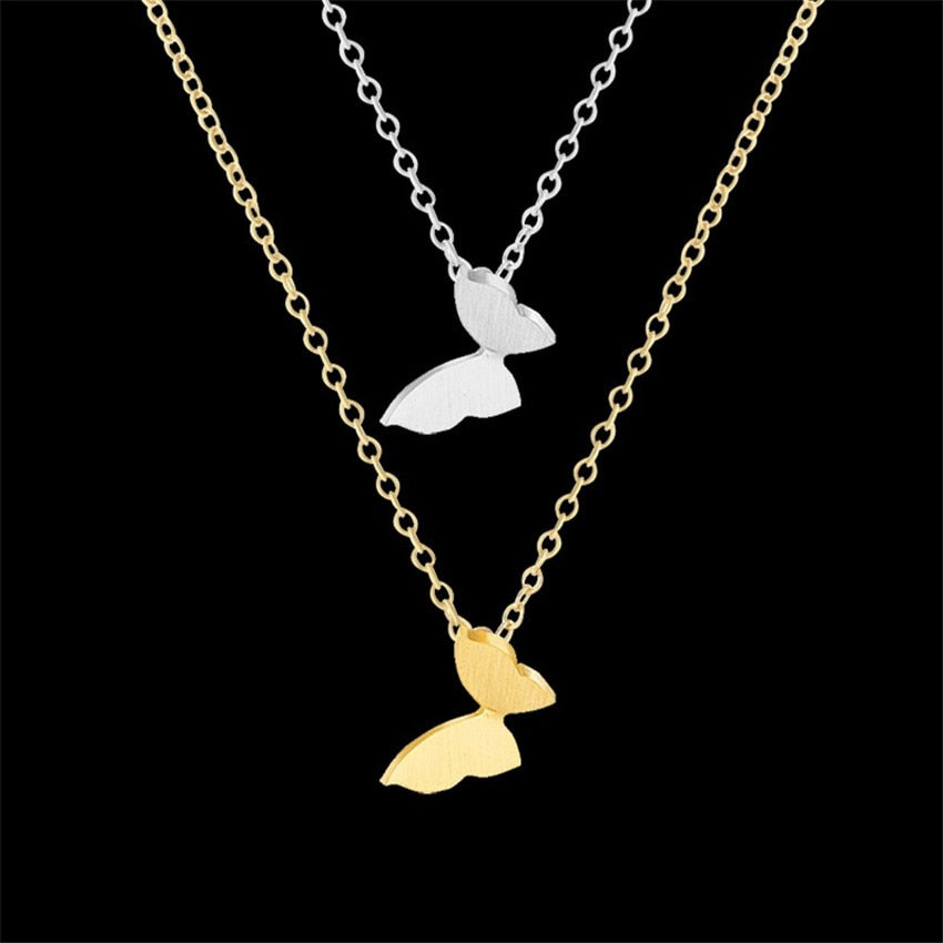 GORGEOUS TALE Jewelry Collier Stainless Steel Chain Butterfly Elephant Panda Birds Pendants Bijoux Femme Choker Necklaces Women