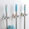 luluhut Nail-free mop holder multi-function traceless Brush Broom Hanger Household Mop Brush Hanger bathroom hook Kitchen Gadget