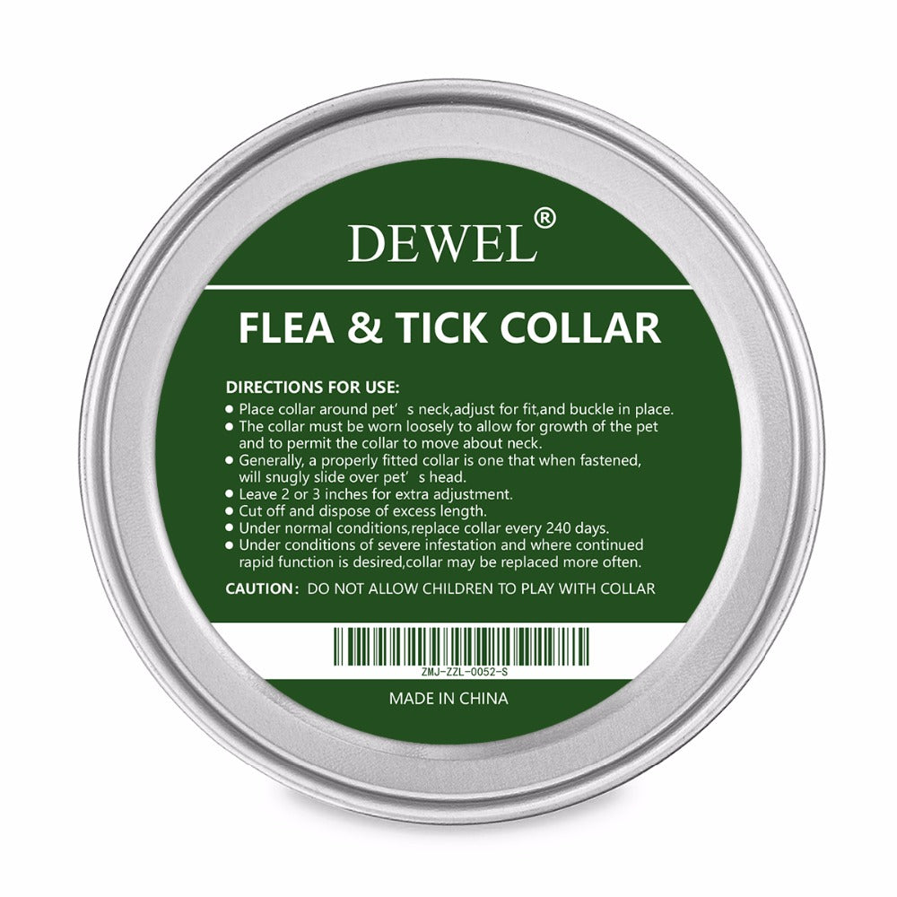 Dewel Herbal Cat Puppy Collar Anti Flea Mosquitoes Ticks Waterproof Cat Flea Collar for Small Dog Pet 8 Months Protection