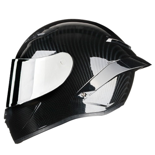 Carbon Fiber Full Face Motorcycle Helmet Racing Helmet Motocross Off Road Kask Casco De Moto Motociclista DOT Approved