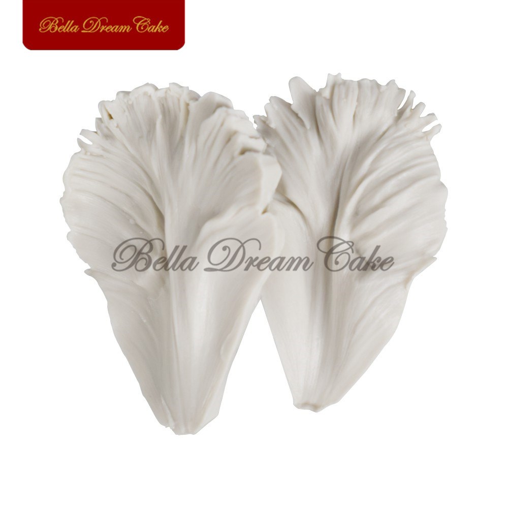 Parrot Tulip Flower Petal Veiner Silicone Mold DIY Soap GumPaste Mold Fondant Sugarcraft Mould Set Cake Decorating Tool Bakeware