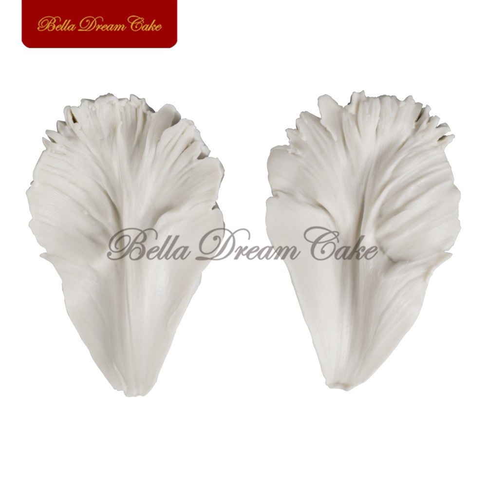 Parrot Tulip Flower Petal Veiner Silicone Mold DIY Soap GumPaste Mold Fondant Sugarcraft Mould Set Cake Decorating Tool Bakeware