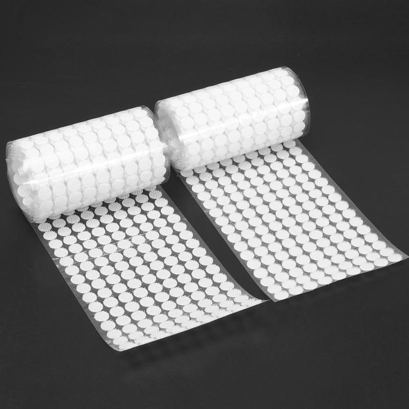 10/15/20mm 500 Pairs Double-sided Self Adhesive Fastener Tape Hook Loops Sticker Adhesive Fastener Tape Hooks Loops Disks