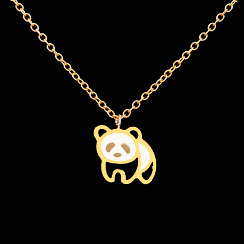 GORGEOUS TALE Jewelry Collier Stainless Steel Chain Butterfly Elephant Panda Birds Pendants Bijoux Femme Choker Necklaces Women