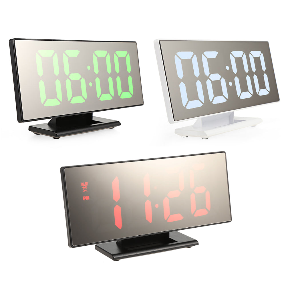 New Upgrate Digital Alarm Clock LED Mirror Clock Multifunction Snooze Display Time Night Led Table Desktop reloj despertador