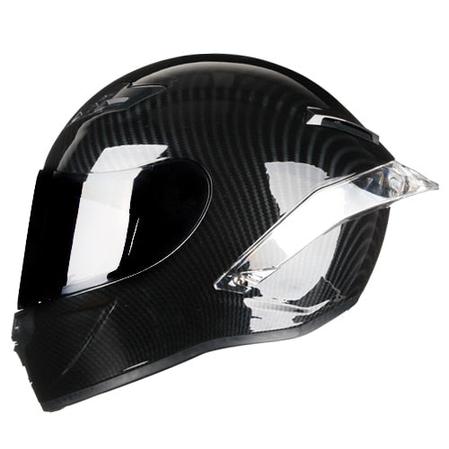 Carbon Fiber Full Face Motorcycle Helmet Racing Helmet Motocross Off Road Kask Casco De Moto Motociclista DOT Approved