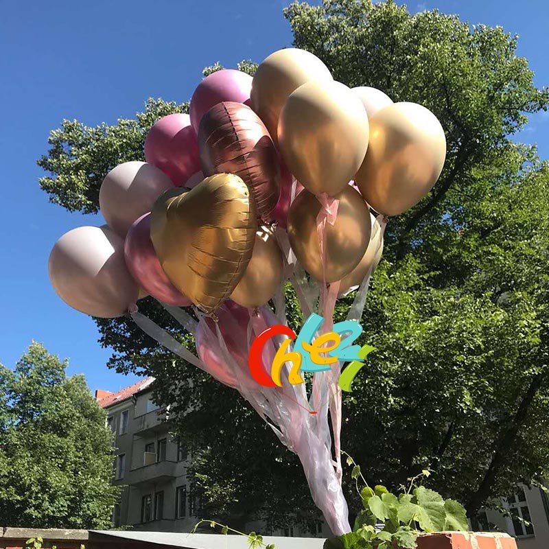 10pcs 18 inch Chrome metal balloon Heart Star Round matte helium balloon Wedding party decor Supplies birthday balloons shower 