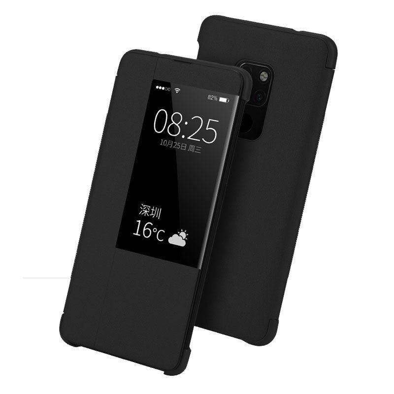 Kongbg luxo flip case para huawei mate 20 pro couro smart view flip capa 360 capa completa para huawei mate20 mate 20 casos
