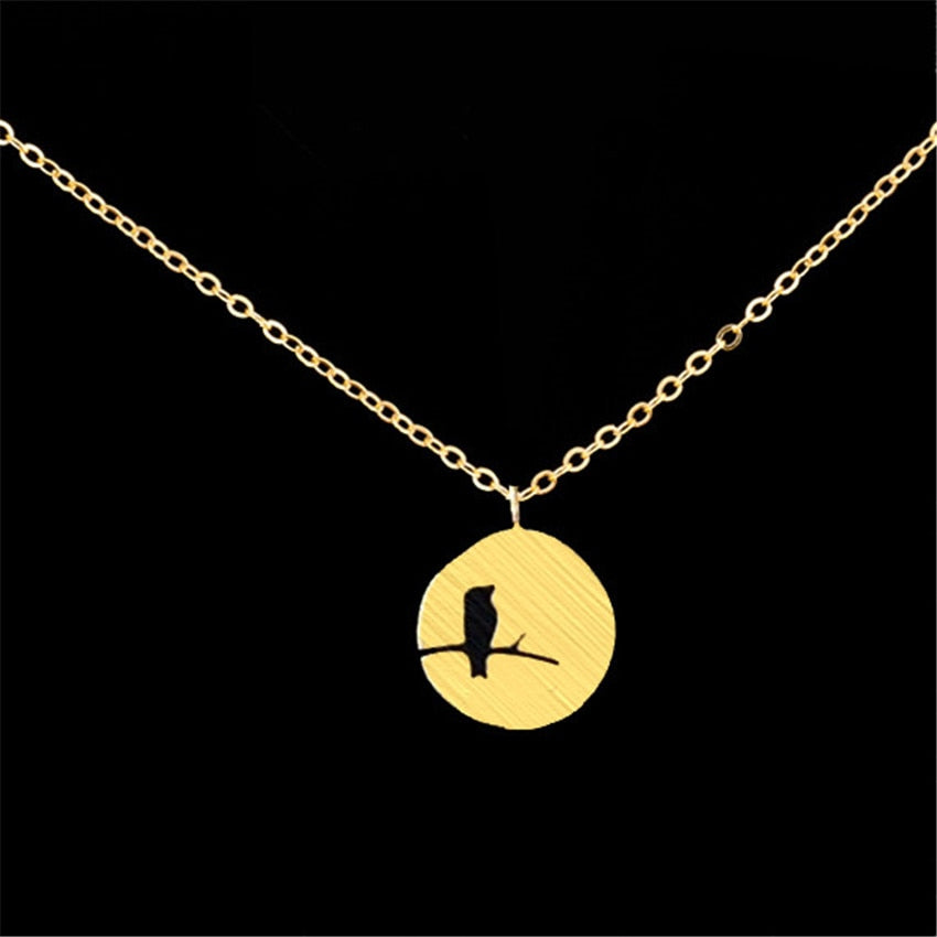 GORGEOUS TALE Jewelry Collier Stainless Steel Chain Butterfly Elephant Panda Birds Pendants Bijoux Femme Choker Necklaces Women