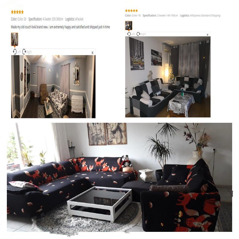 1PC Elastic Printed Sofa Covers Stretch Universal Sectional Throw Couch Corner Cover Cases for Furniture Armchairs Home Decor 