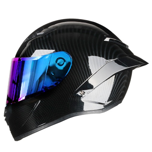 Carbon Fiber Full Face Motorcycle Helmet Racing Helmet Motocross Off Road Kask Casco De Moto Motociclista DOT Approved