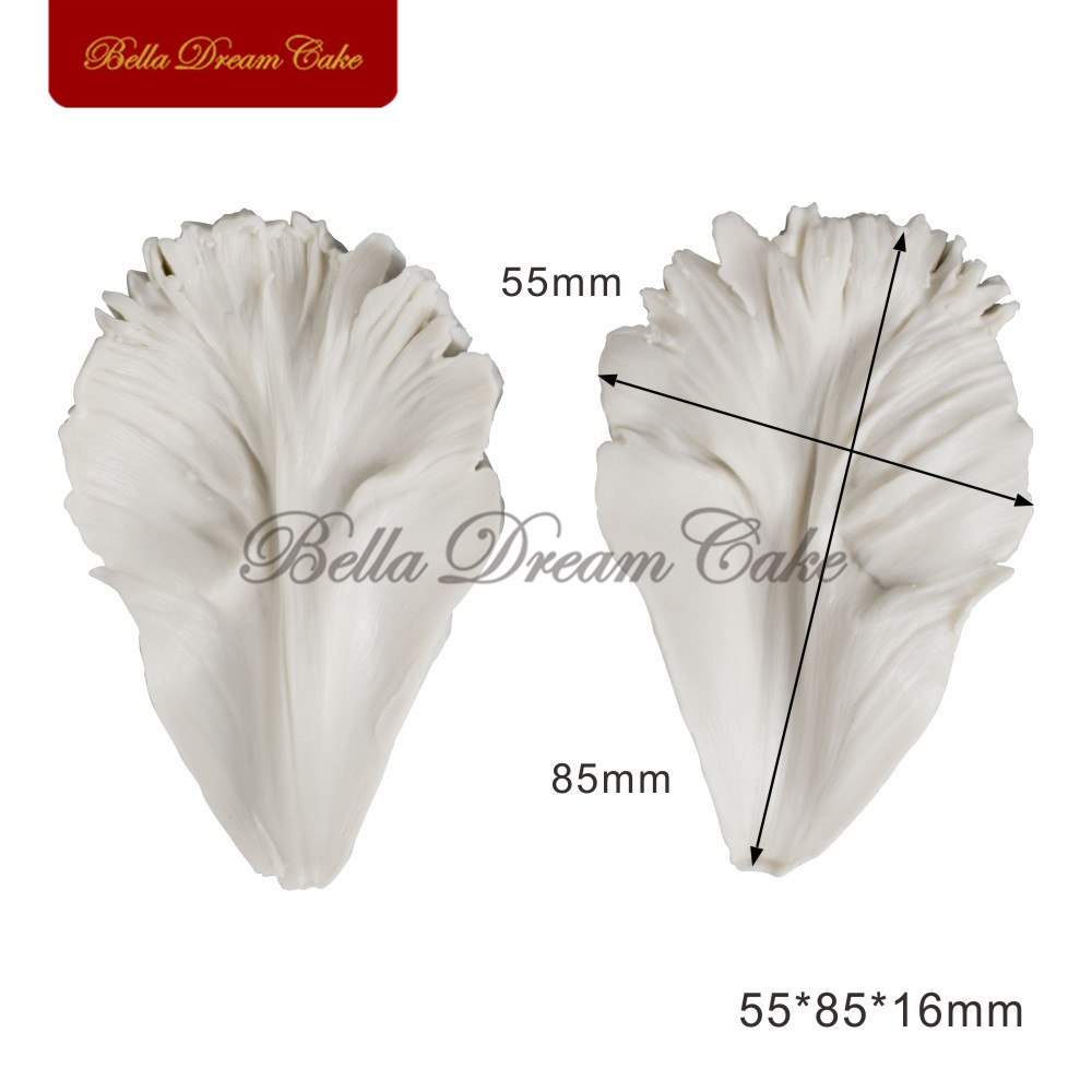 Parrot Tulip Flower Petal Veiner Silicone Mold DIY Soap GumPaste Mold Fondant Sugarcraft Mould Set Cake Decorating Tool Bakeware