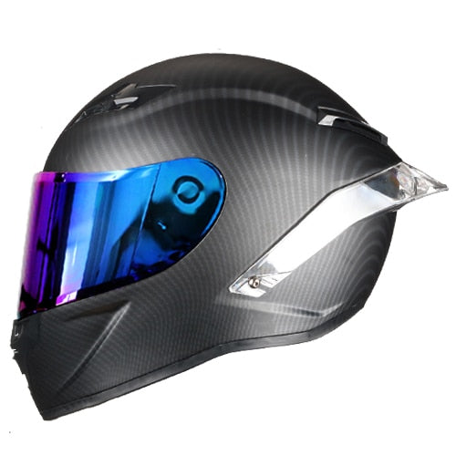 Carbon Fiber Full Face Motorcycle Helmet Racing Helmet Motocross Off Road Kask Casco De Moto Motociclista DOT Approved