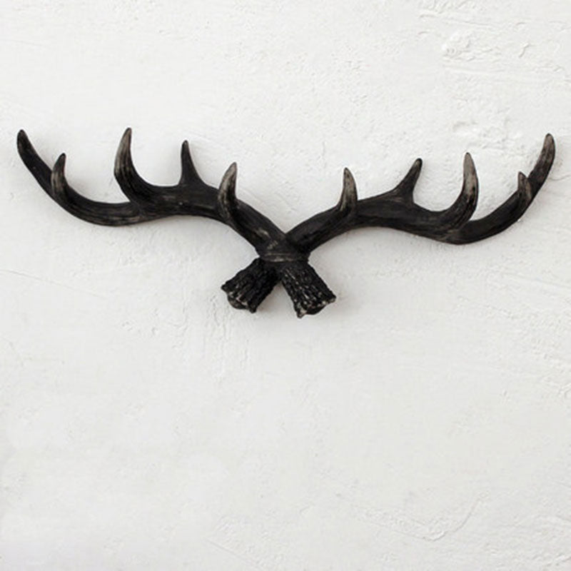 American Style Retro Antlers Decorative Wall Hanging Coat Racks Creative Clothing Store Entrance Door Wall key hook 49*6*17cm