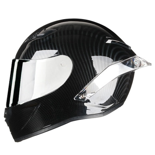 Carbon Fiber Full Face Motorcycle Helmet Racing Helmet Motocross Off Road Kask Casco De Moto Motociclista DOT Approved