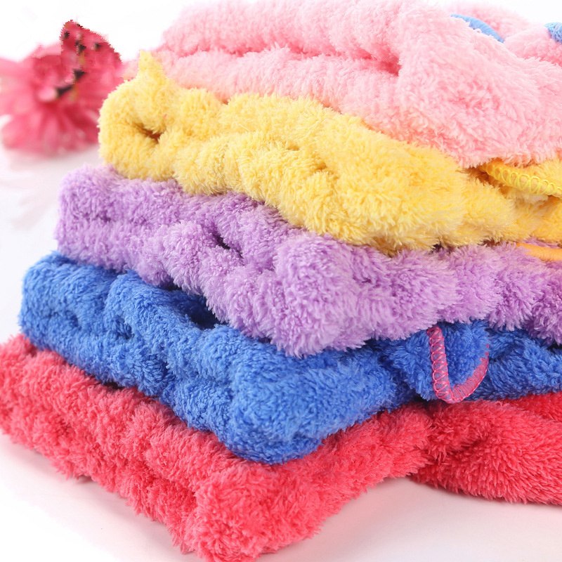 New 5 Color Colorful Shower Cap Wrapped Towels Microfiber Bathroom Hats Solid Superfine Quickly Dry Hair Hat Bath Accessories