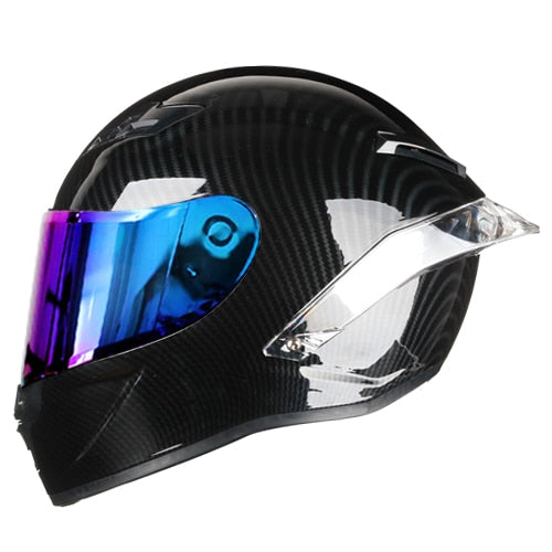 Carbon Fiber Full Face Motorcycle Helmet Racing Helmet Motocross Off Road Kask Casco De Moto Motociclista DOT Approved