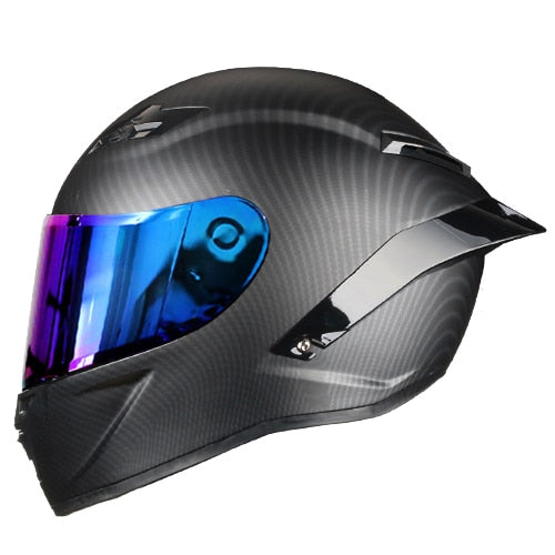 Carbon Fiber Full Face Motorcycle Helmet Racing Helmet Motocross Off Road Kask Casco De Moto Motociclista DOT Approved