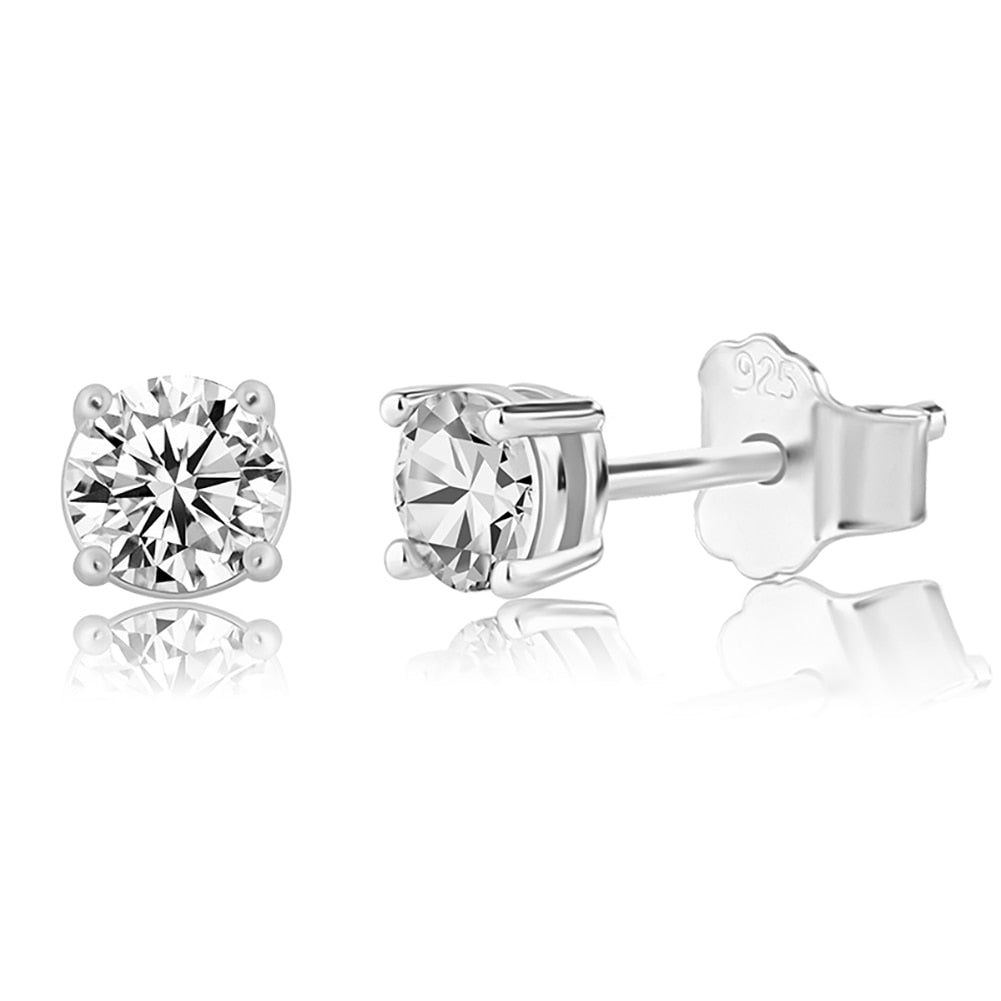 Topgrillz 3/4/5mm 0.1-0.5 quilates d cor moissanite brincos 100% 925 prata esterlina brincos moda charme jóias presente feminino